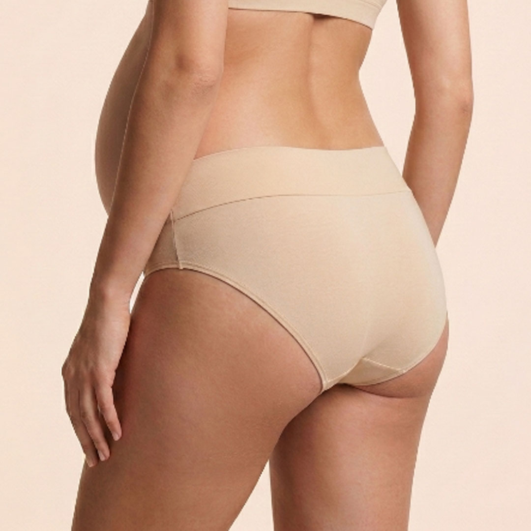 Calzón Maternal Corte Bajo // Sistema V-Support Beige 3