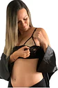 Sostén Maternal Julietta, Broche Lactancia, Encaje, NegroBeige - Miniatura 8