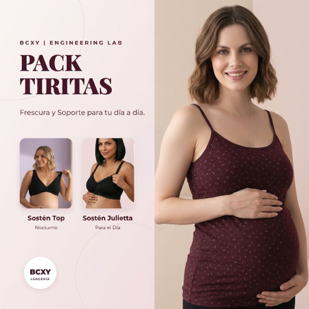 Pack Polo Lactancia Tiritas, Sostenes Maternal Julietta y Sostén Top 1