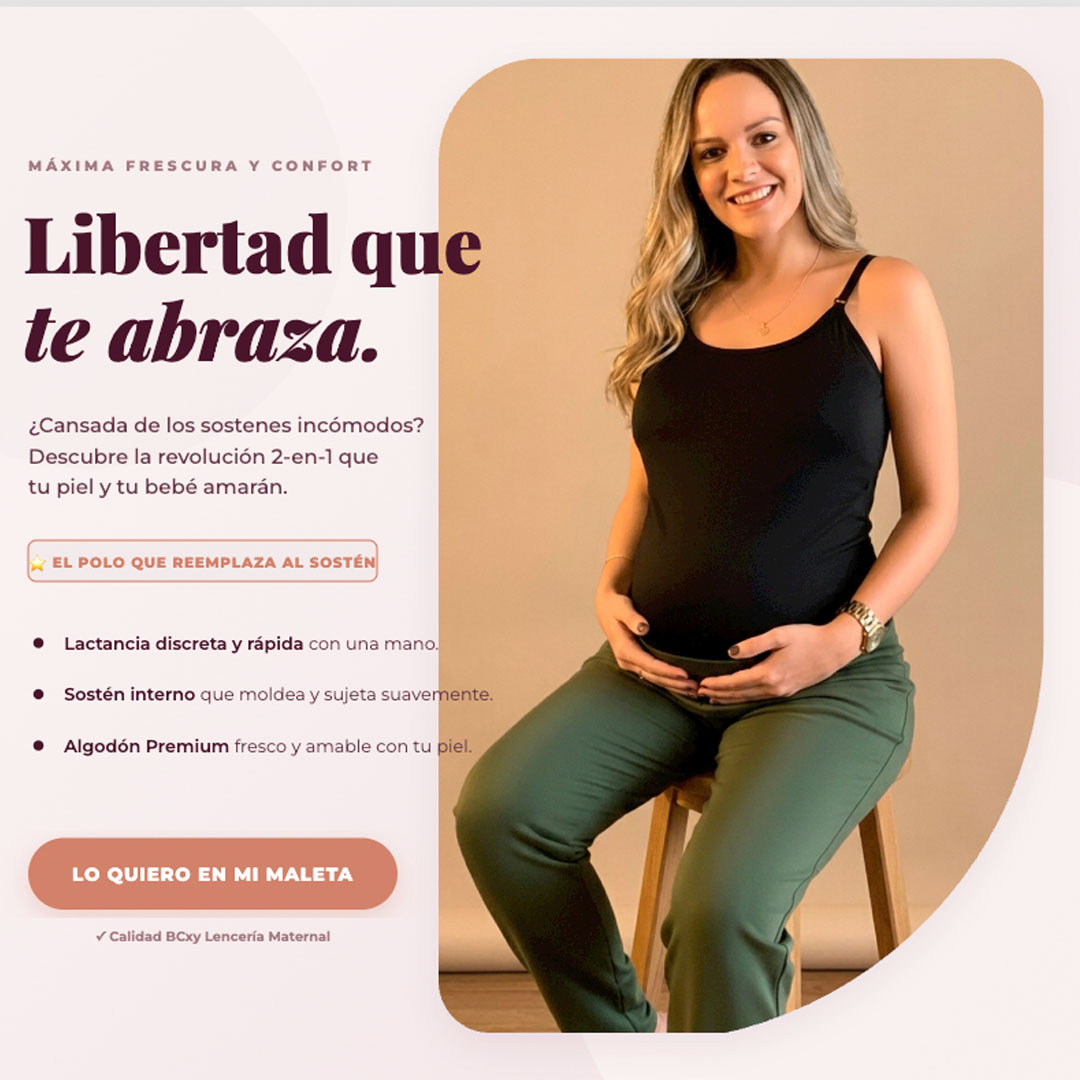 Polo Tiritas: Soporte & Lactancia & Casual - (Negro) 15