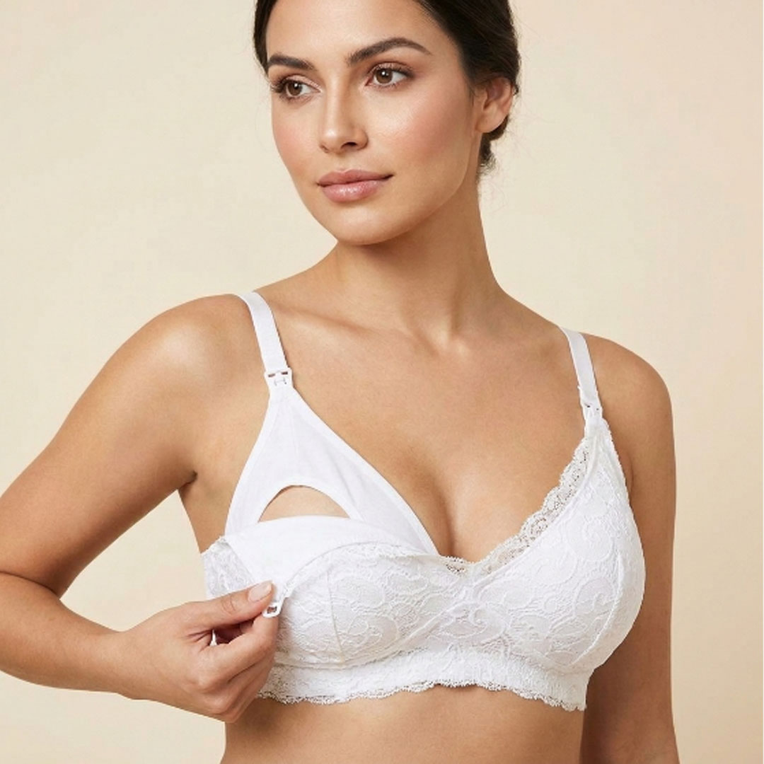 Sostén Maternal Julietta, Broche Lactancia, Encaje 3
