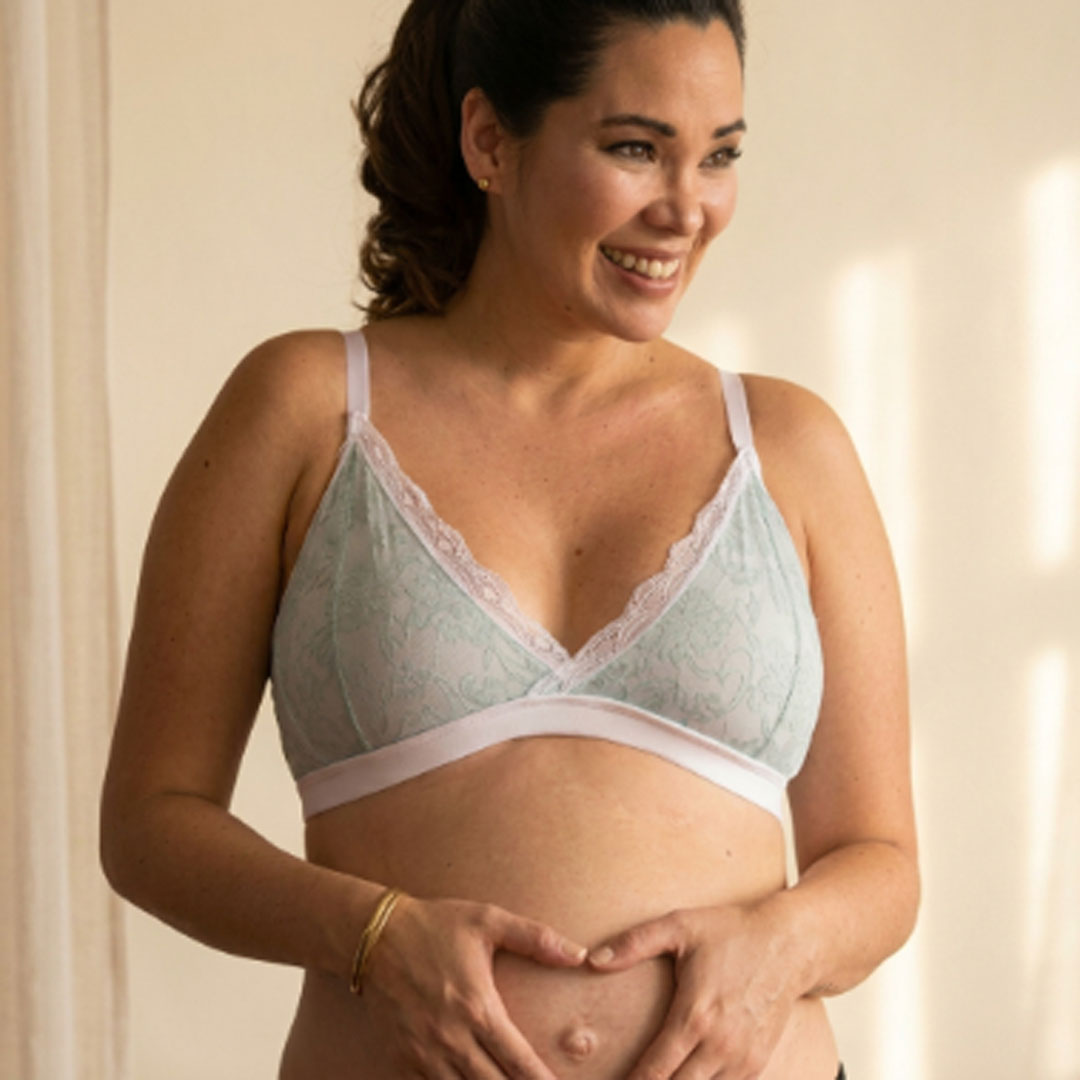 Sostén Maternal Antonia, Sistema Lactancia, Encaje, VerdeClaro 2