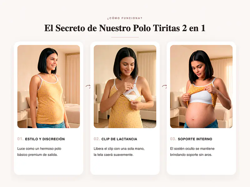 Libertad, Comodidad y Lactancia: El Secreto Detrás de Nuestro Polo de Tiritas con Sostén Incorporado 🎀