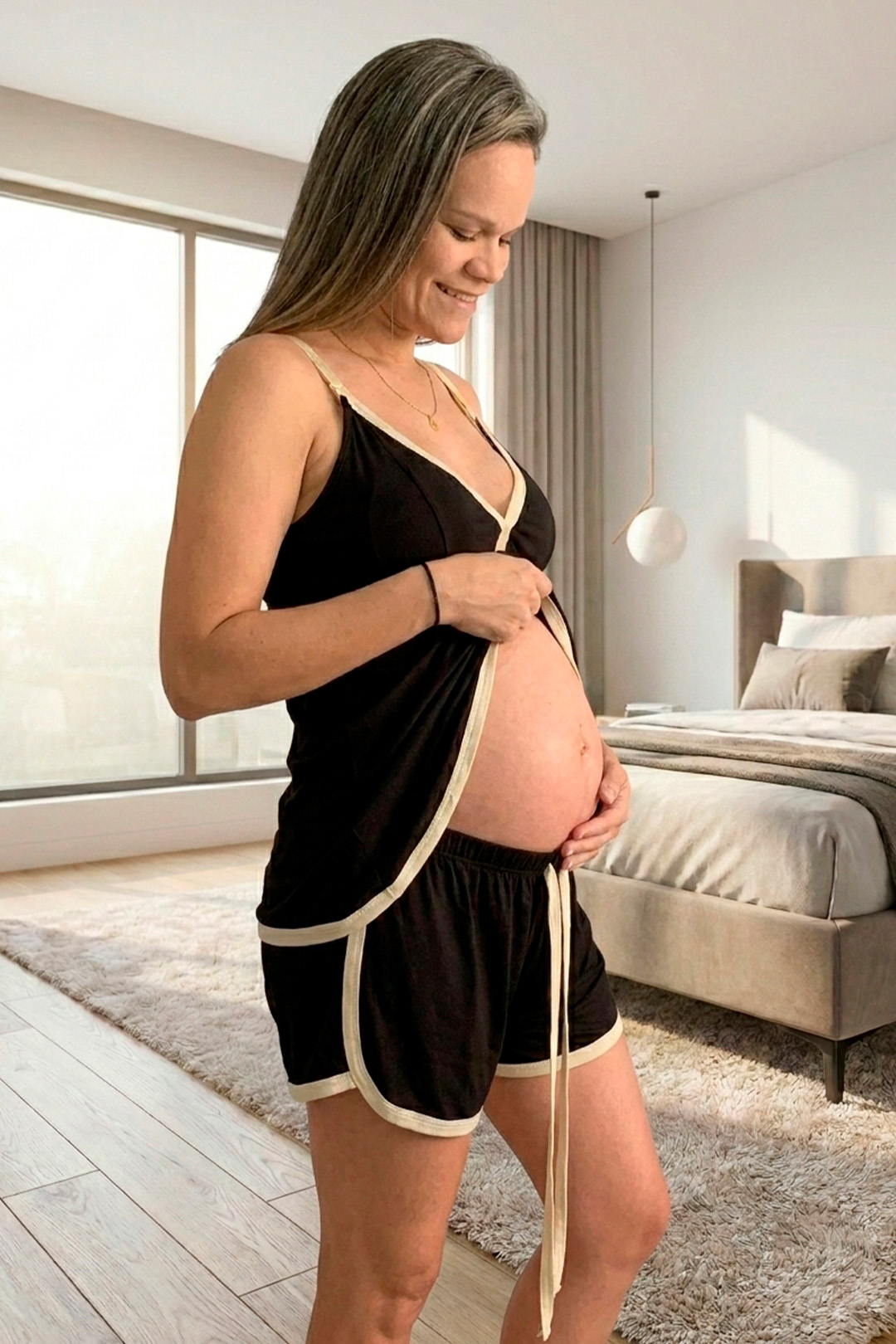 Pijama Maternal Brisa 2 en 1 (Short y Tiritas) Coleccion 44