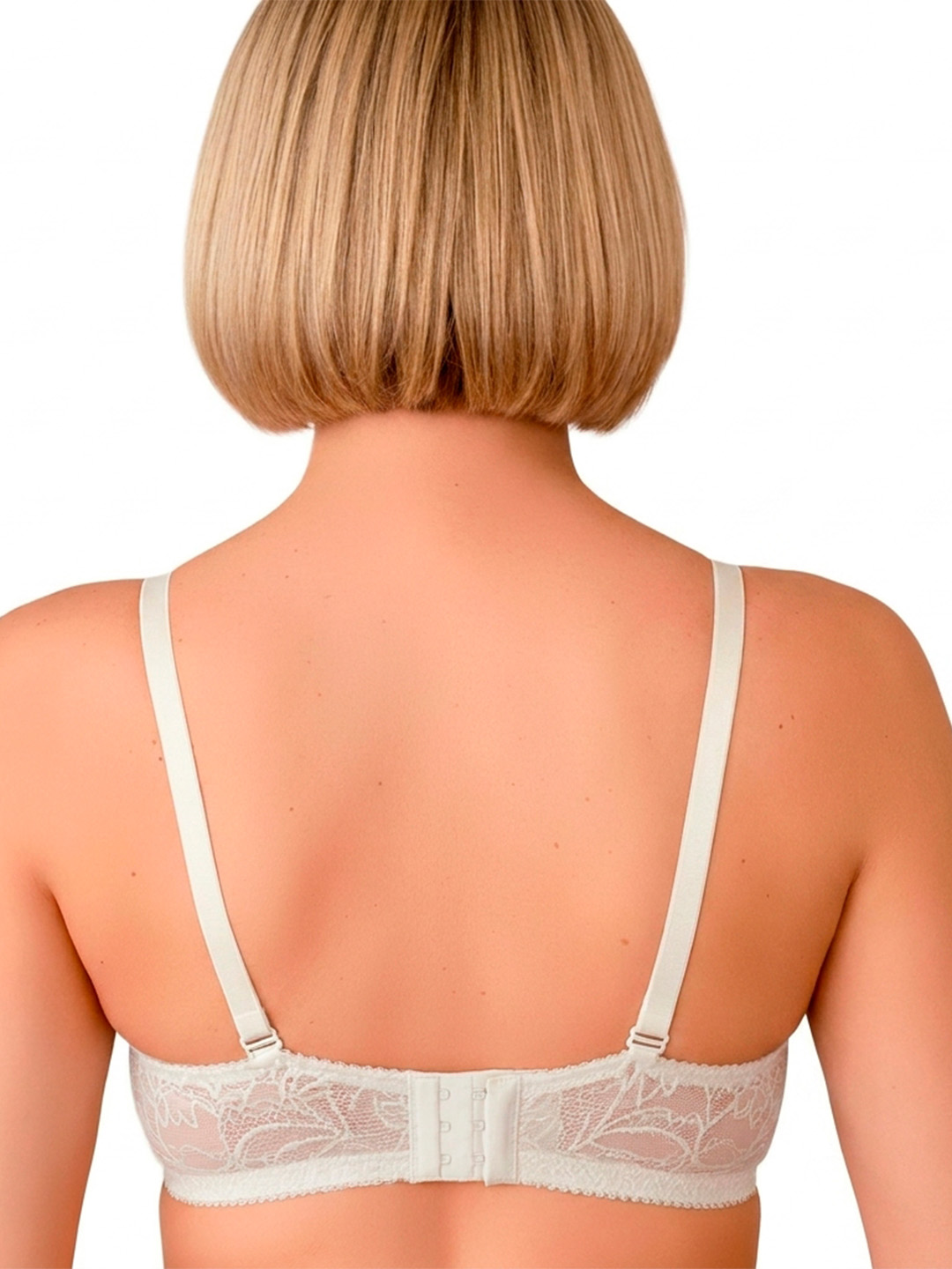 Sostén Maternal Julietta, Broche Lactancia, Encaje, BlancoBeige 5
