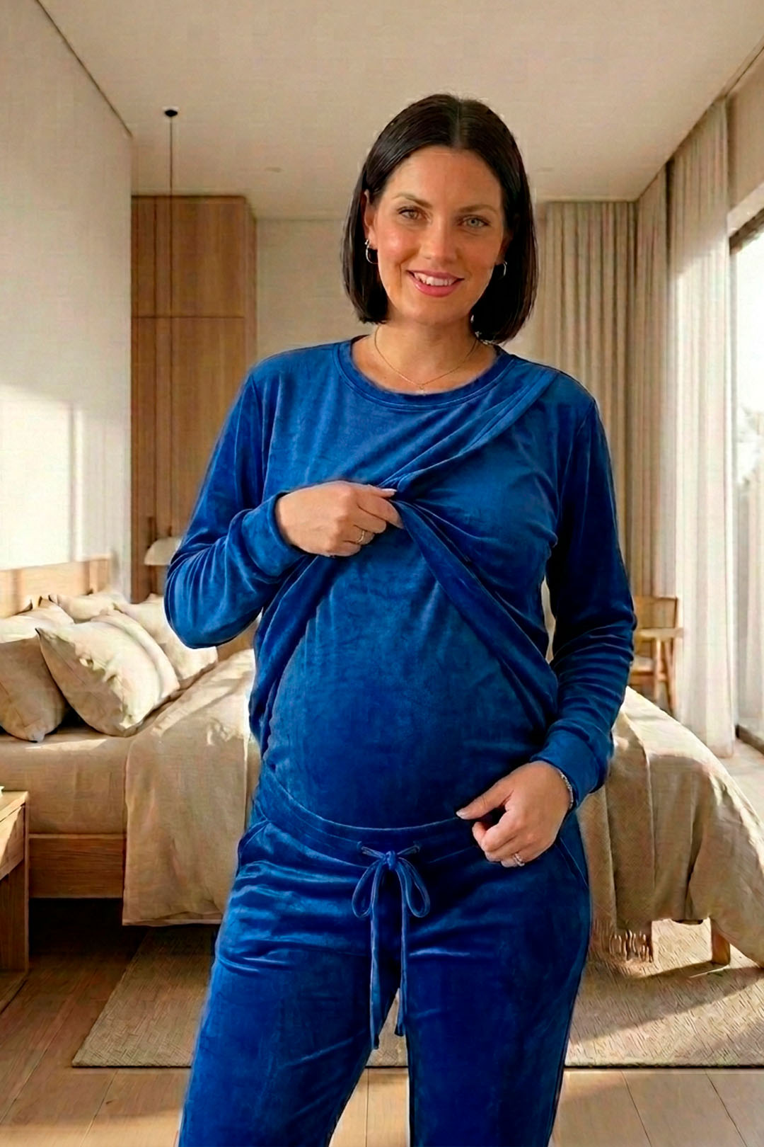 Buzo Maternal Plush Serie Aura (Azulino) 6