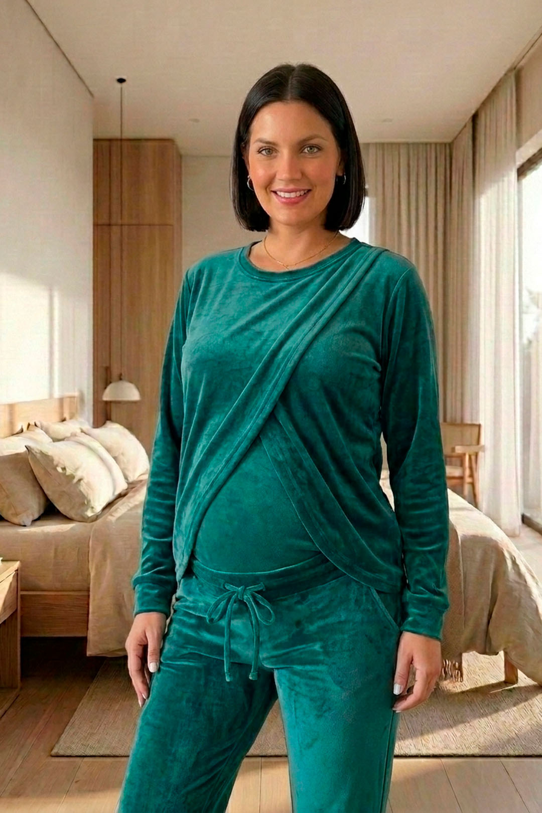Buzo Maternal Plush Serie Aura (Verde) 2
