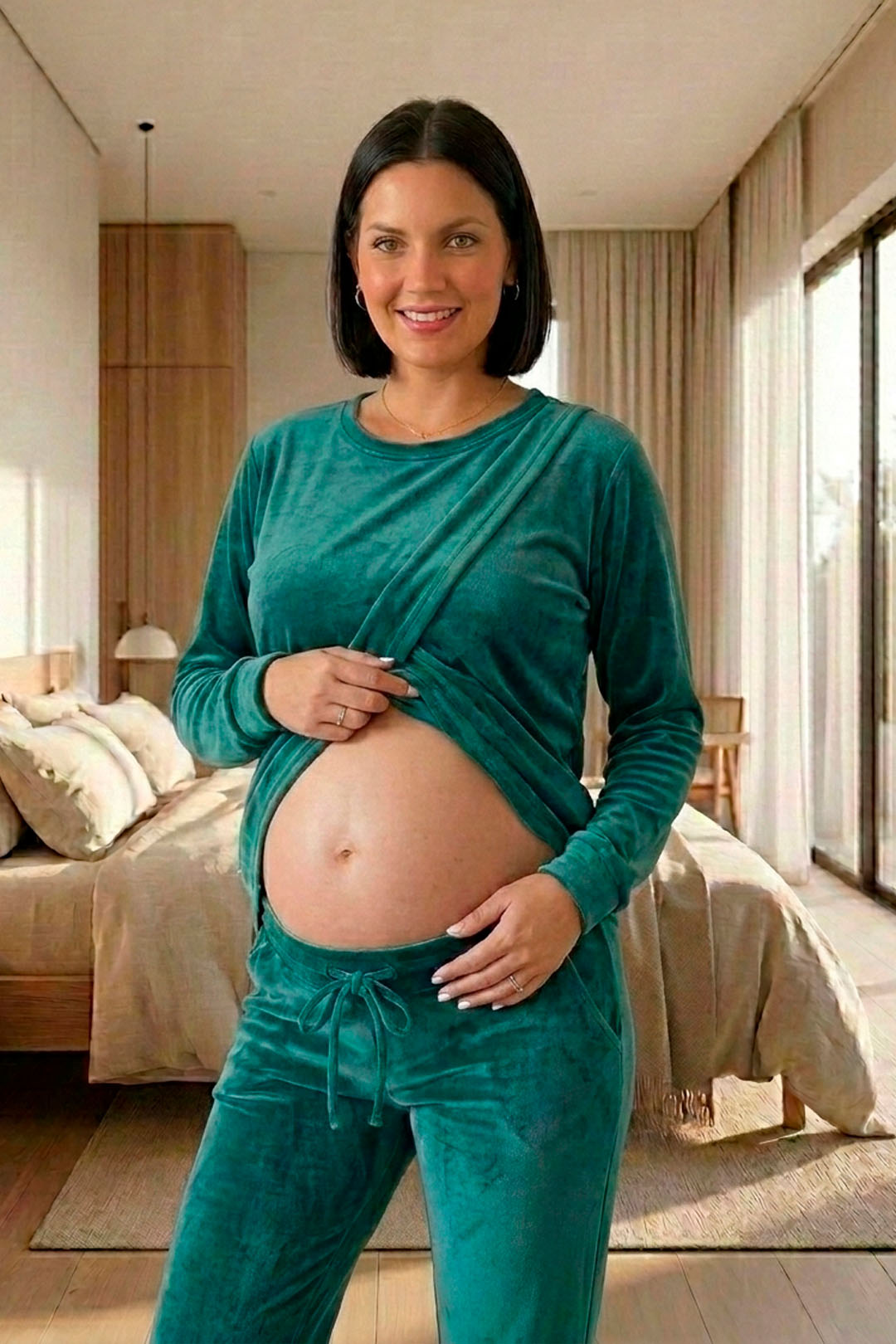 Buzo Maternal Plush Serie Aura (Verde) 6