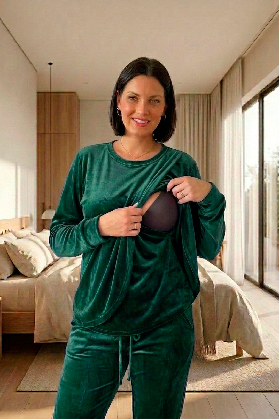 Buzo Maternal Plush Serie Aura (Verde) 5
