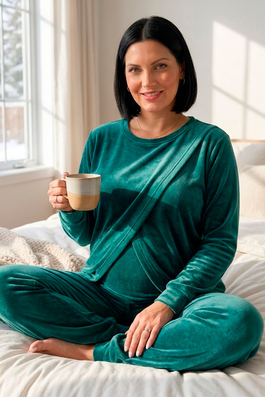 Buzo Maternal Plush Serie Aura (Verde) 13