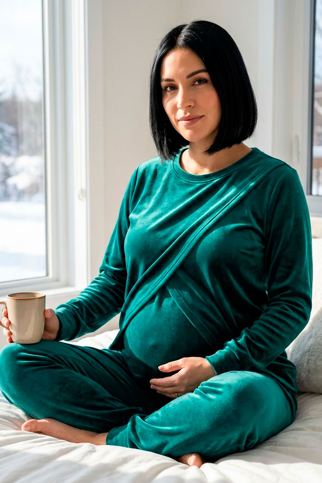 Buzo Maternal Plush Serie Aura (Verde) 14