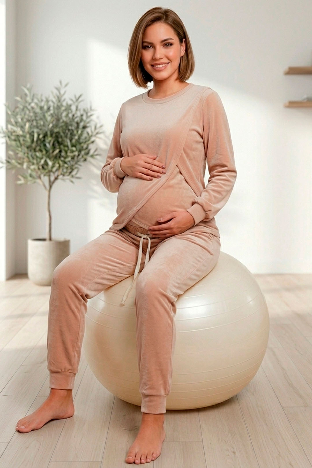 Buzo Maternal Plush Serie Aura (Beige) 16