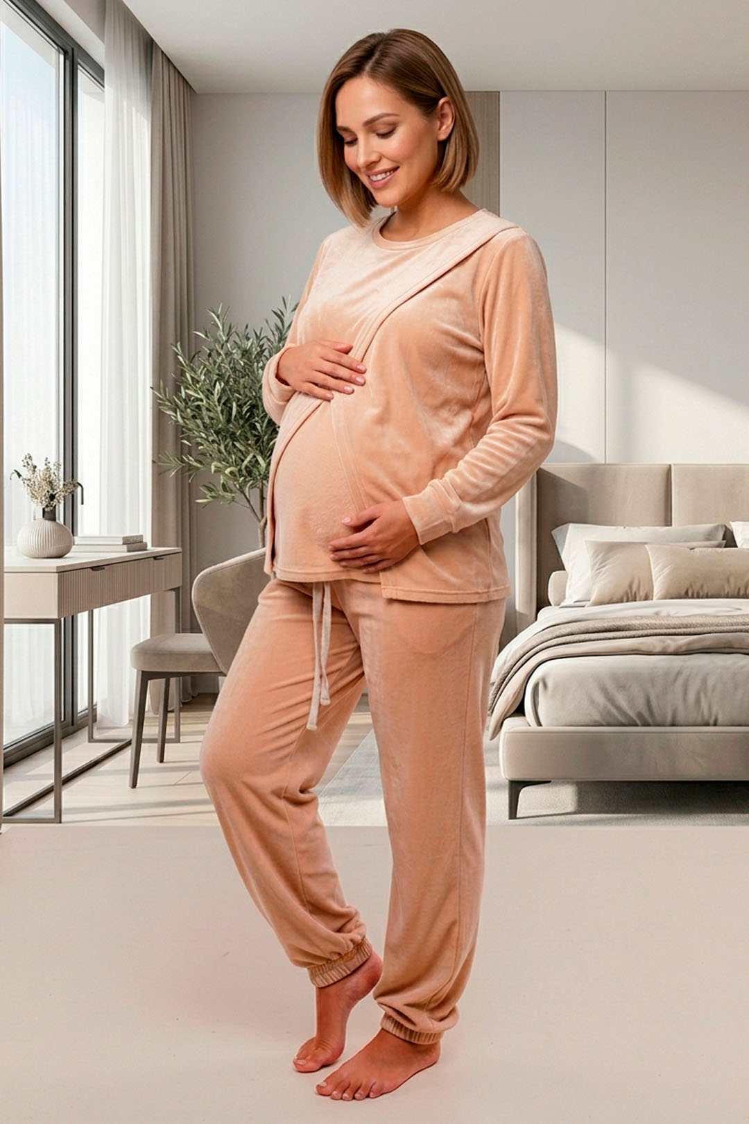Buzo Maternal Plush Serie Aura (Beige) 1