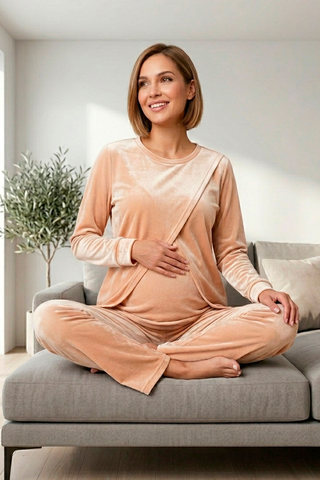 Buzo Maternal Plush Serie Aura (Beige) 20