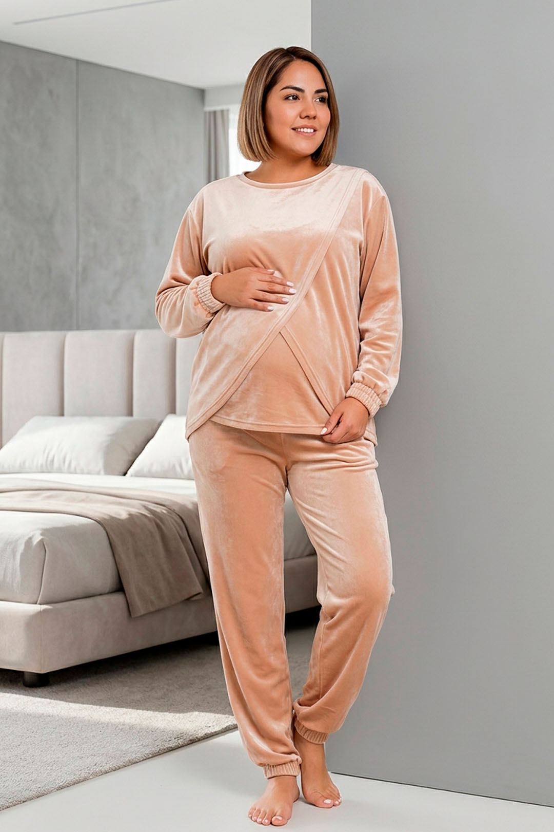 Buzo Maternal Plush Serie Aura (Beige) 3