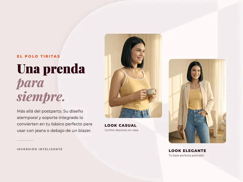 Polo Tiritas 2-en-1: Maternidad y Soporte Integrado