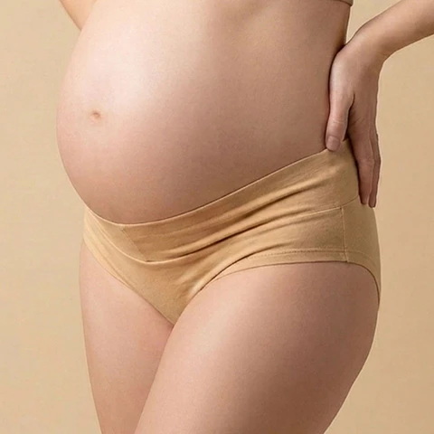 Calzón Maternal Corte Bajo // Sistema V-Support Beige