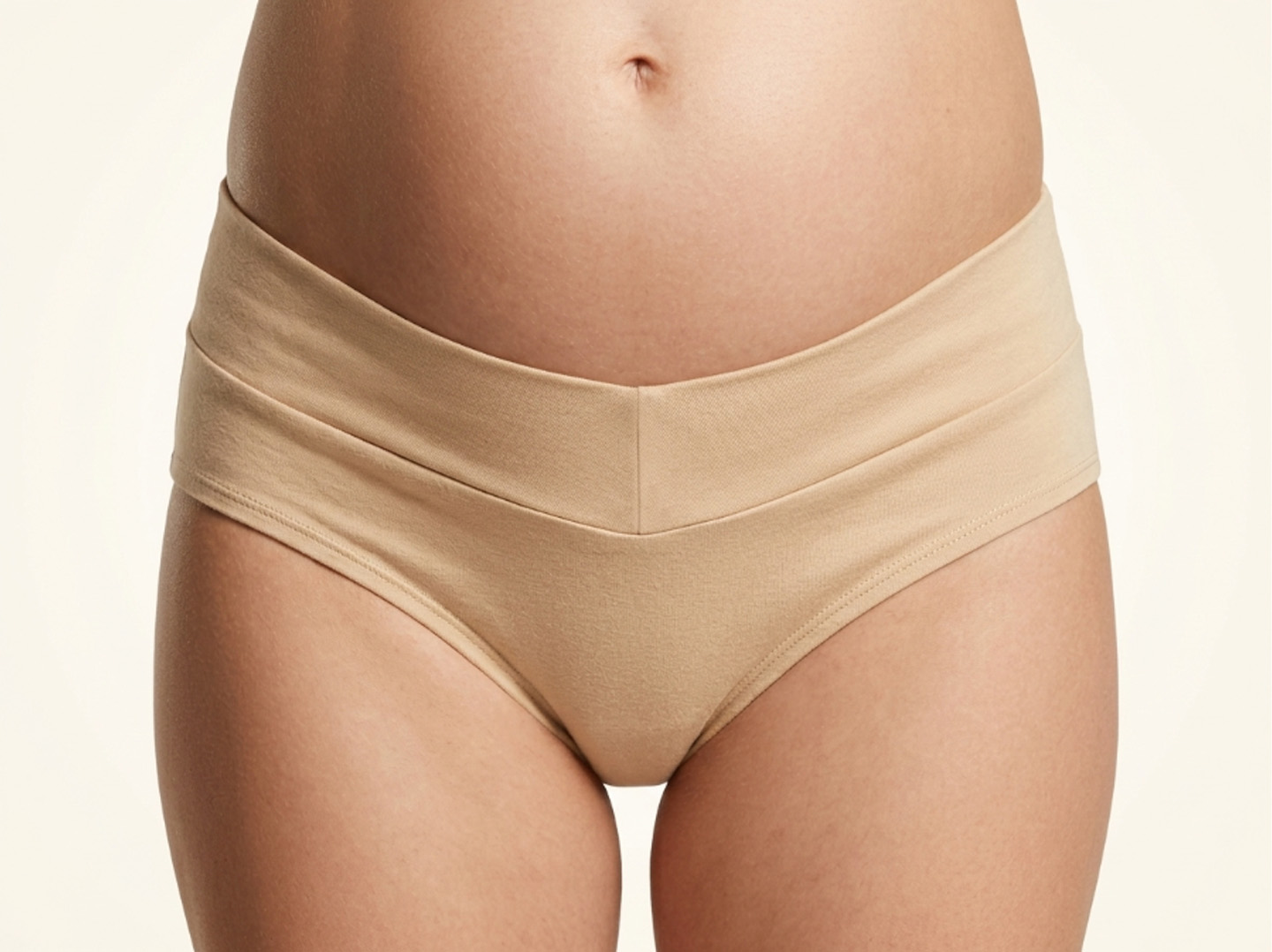 Calzón Maternal Corte Bajo // Sistema V-Support Beige 2