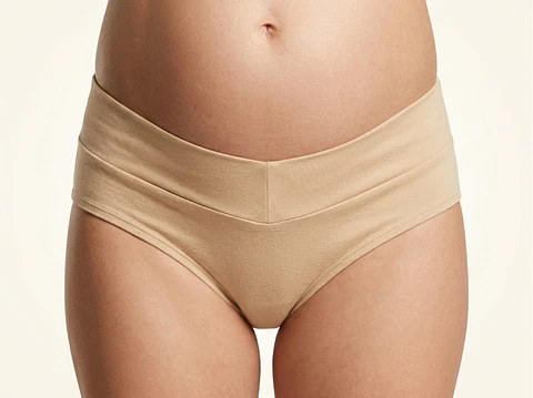 Calzón Maternal Corte Bajo // Sistema V-Support Beige