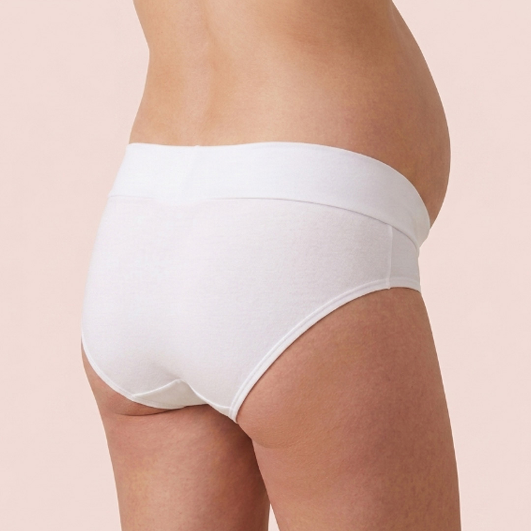 Calzón Maternal Corte Bajo // Sistema V-Support Blanco 5