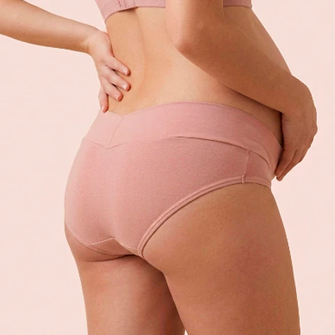 Calzón Maternal Corte Bajo // Sistema V-Support PaloRosa