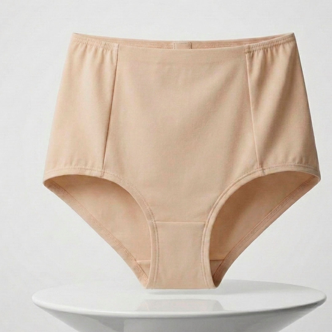 Calzón Maternal CorteAlto, Algodon Postparto Sin Elasticos, Beige 7