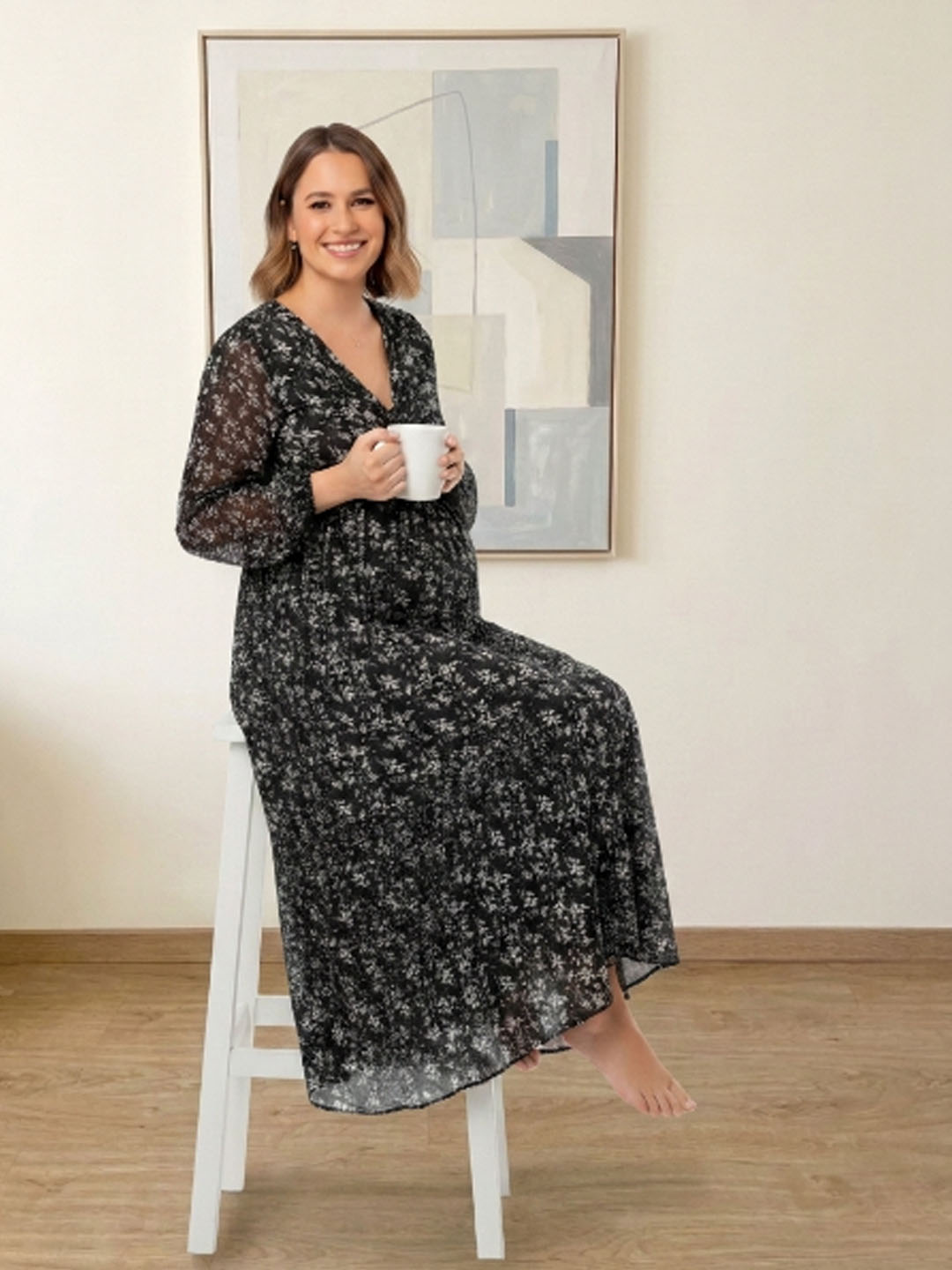 Vestido Maternal Lazo Estructural - Coleccion 6