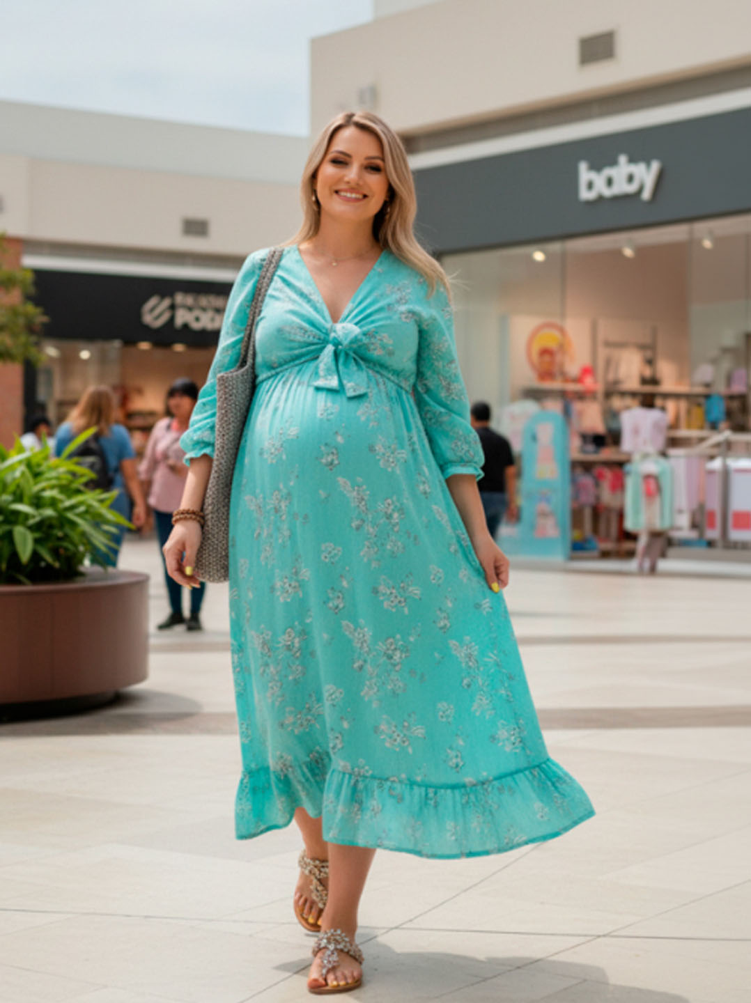 Vestido Maternal Lazo Estructural - Coleccion 22