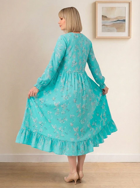 Vestido Maternal Lazo Estructural - Verde Agua