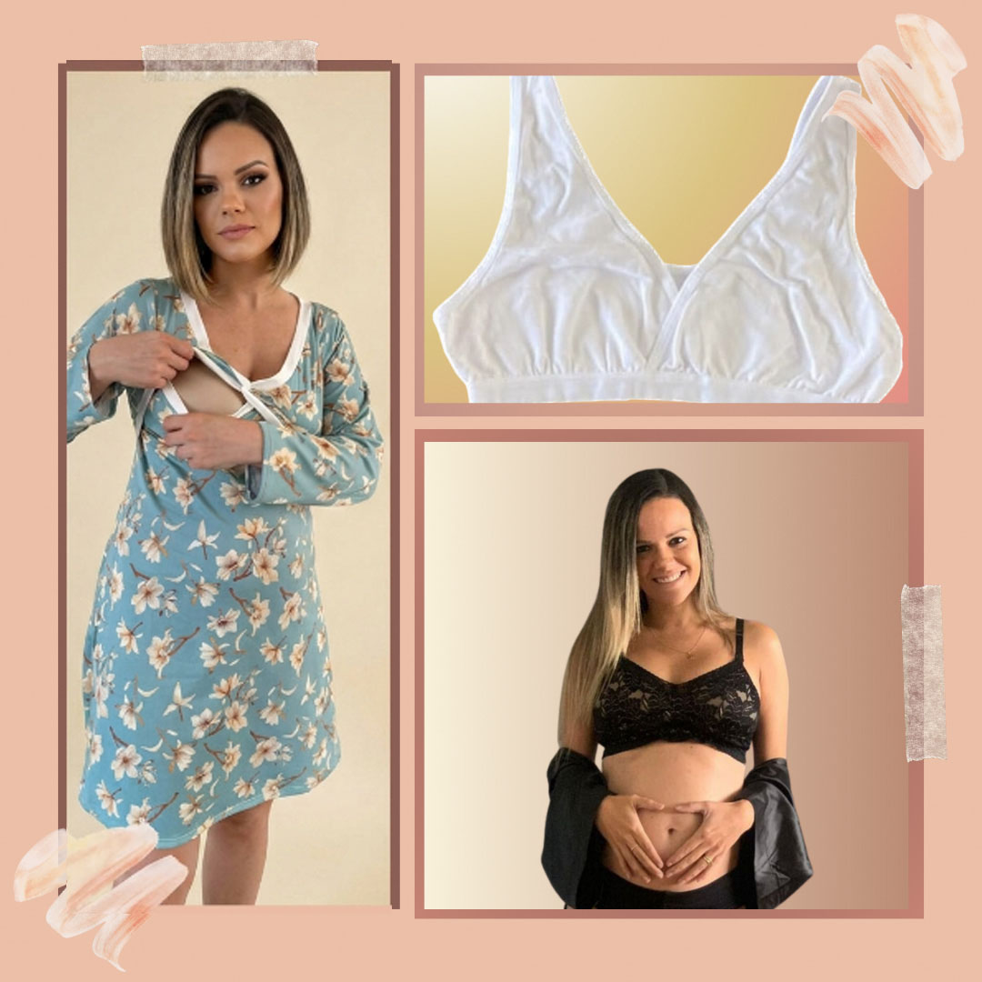 Pack Clínica 3 (Camisón Cruzado MangaLarga, Sostén Julieta y Top) 18