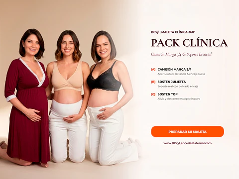 Pack Esencial Clínica 2: Camisón Manga 3/4 & Sostenes (Julietta & Top)