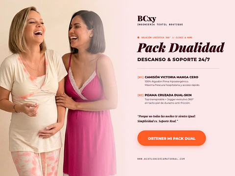 Pack Camisón Maternal MangaCero, Pijama Pantalón Polo