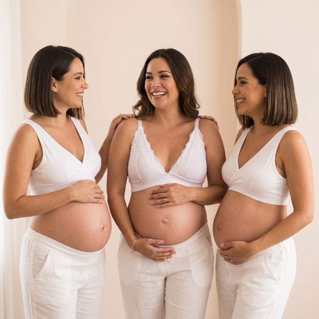 Pack Sostén Maternal Halter y 2 Sostenes Top Uso Nocturno 14