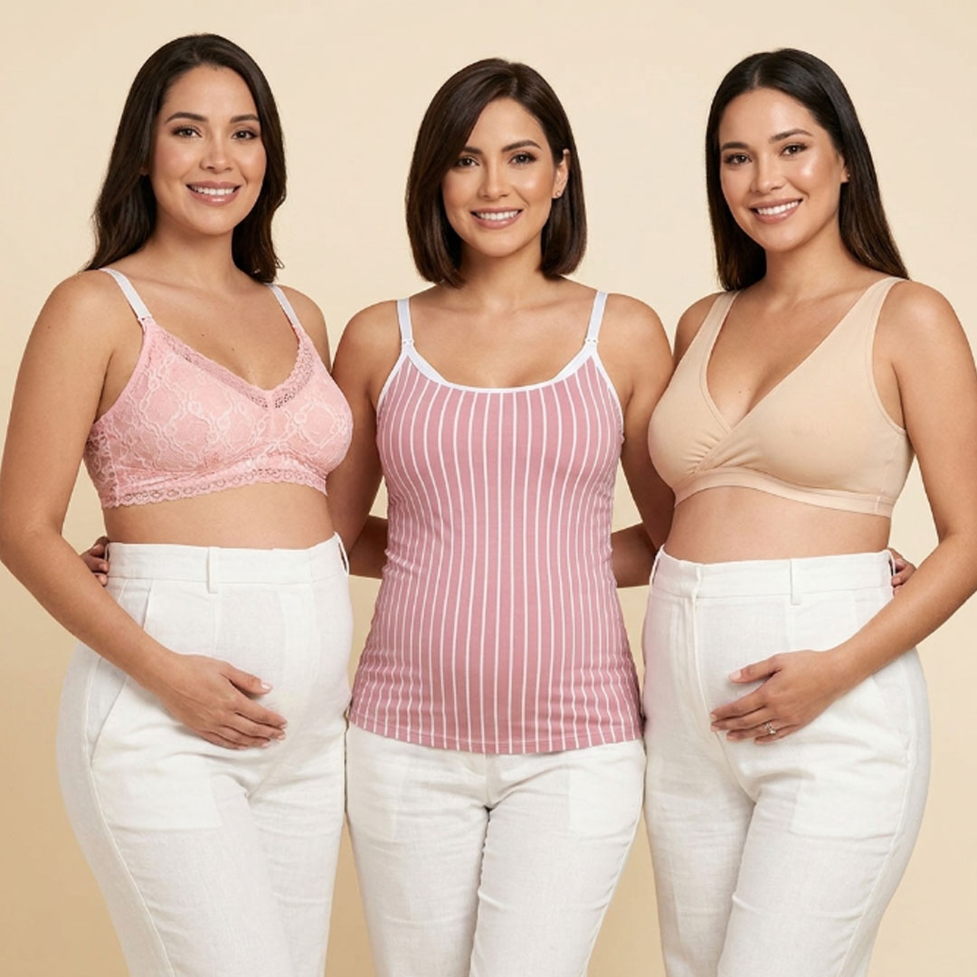Pack Polo Lactancia Tiritas, Sostenes Maternal Julietta y Sostén Top 8