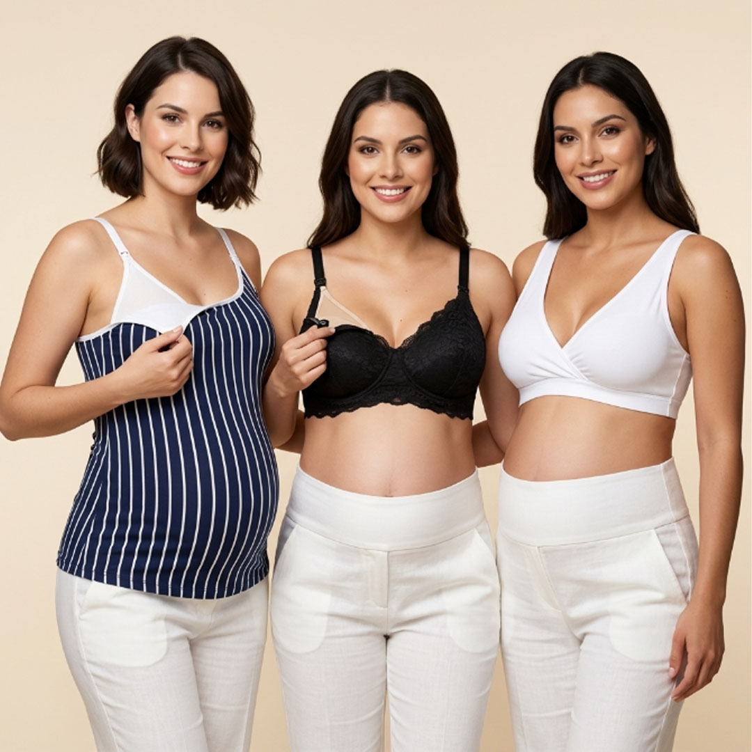Pack Polo Lactancia Tiritas, Sostenes Maternal Julietta y Sostén Top 17