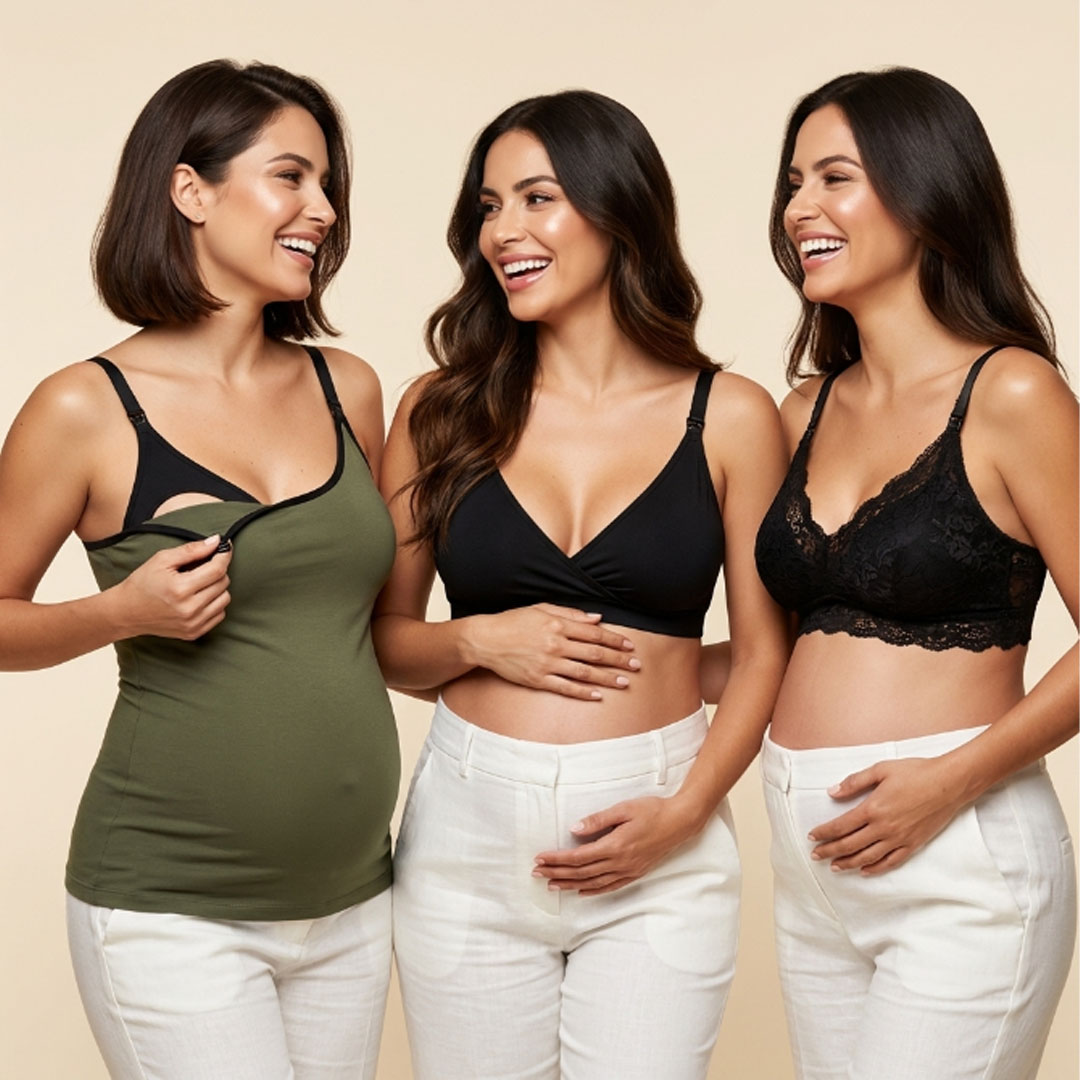 Pack Polo Lactancia Tiritas, Sostenes Maternal Julietta y Sostén Top 18