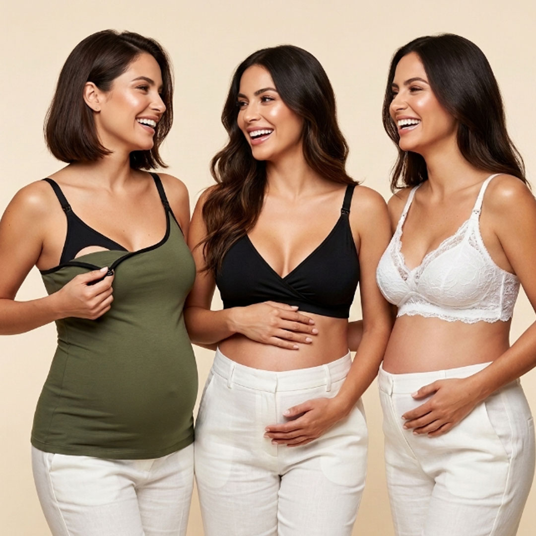 Pack Polo Lactancia Tiritas, Sostenes Maternal Julietta y Sostén Top 29