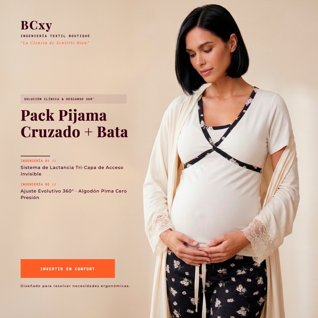 Pack Bata, Pijama Maternal Pantalon Floreado 3