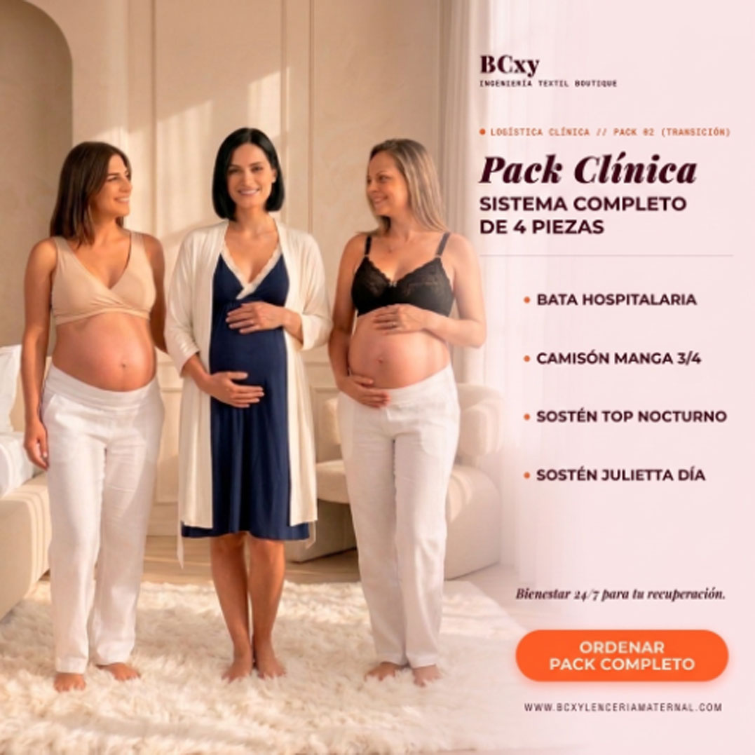 Pack Clinica 2B  (Bata, Camison TresCuarto, Sosten Julietta y Top) 1
