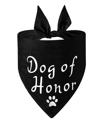 Bandana perro "Dog of honor" negro