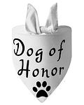 Bandana perro "dog of honor" blanco