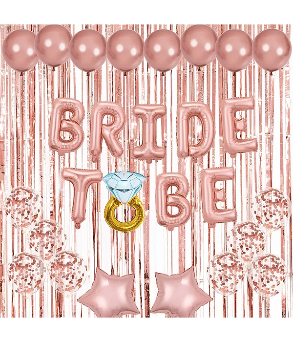 Conjunto Globos Bride to be + Cortina