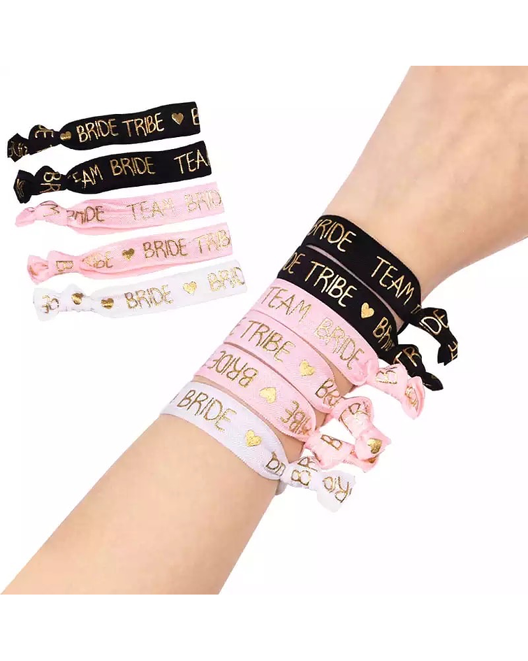 Pack pulseras bride y team bride