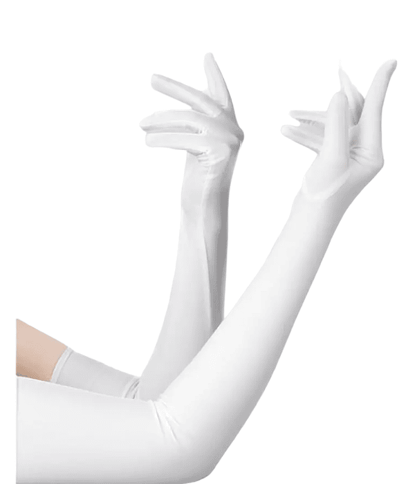 Guantes largos blanco