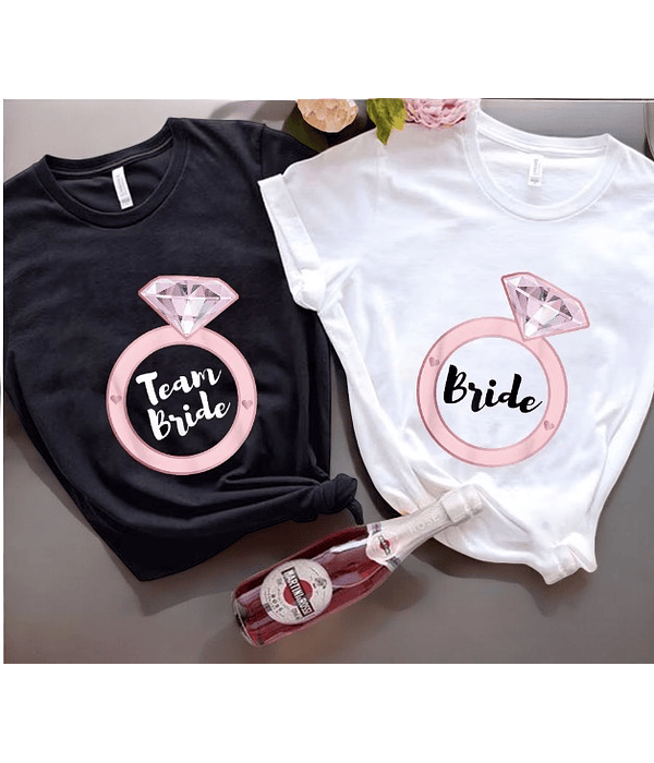Poleras anillo compromiso bride y team