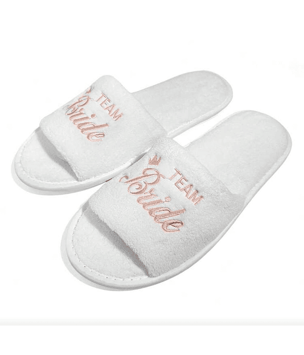 Pantuflas Team Bride bordado 