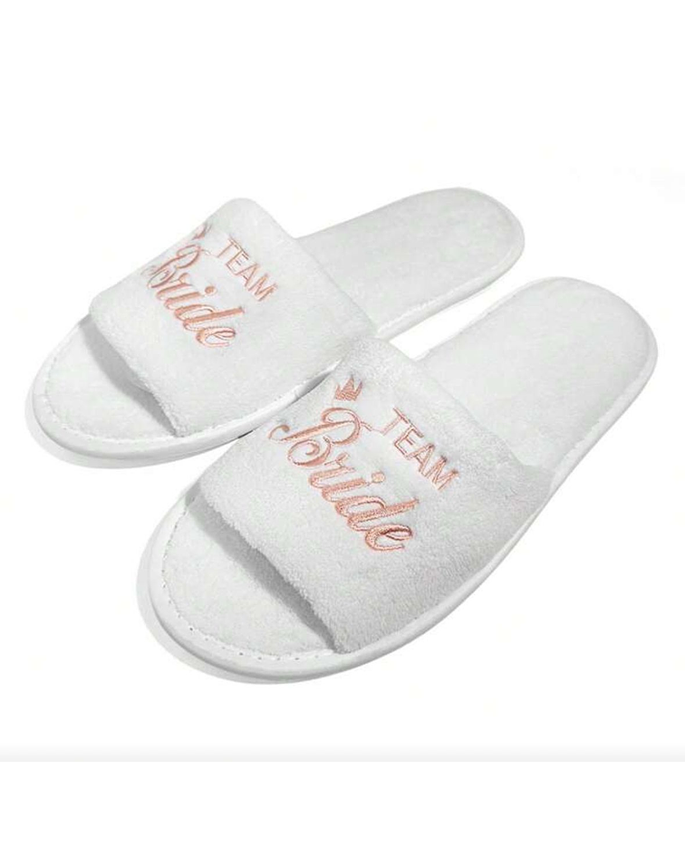 Pantuflas Team Bride bordado 