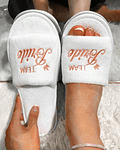 Pantuflas Team Bride bordado 