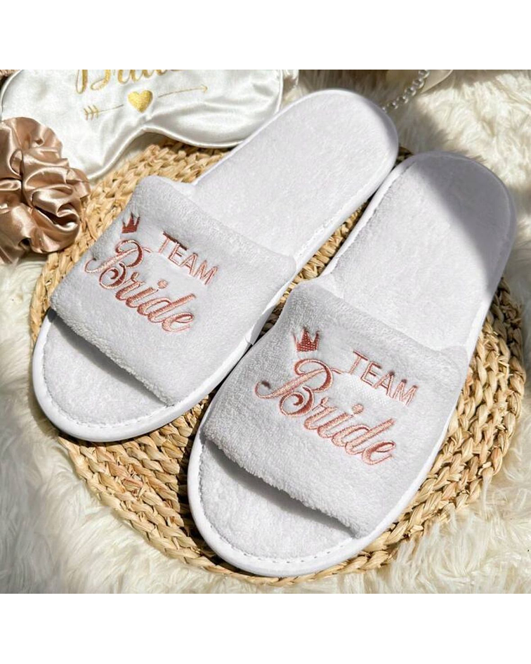 Pantuflas Team Bride bordado 