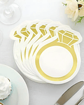 Servilletas anillo compromiso dorado